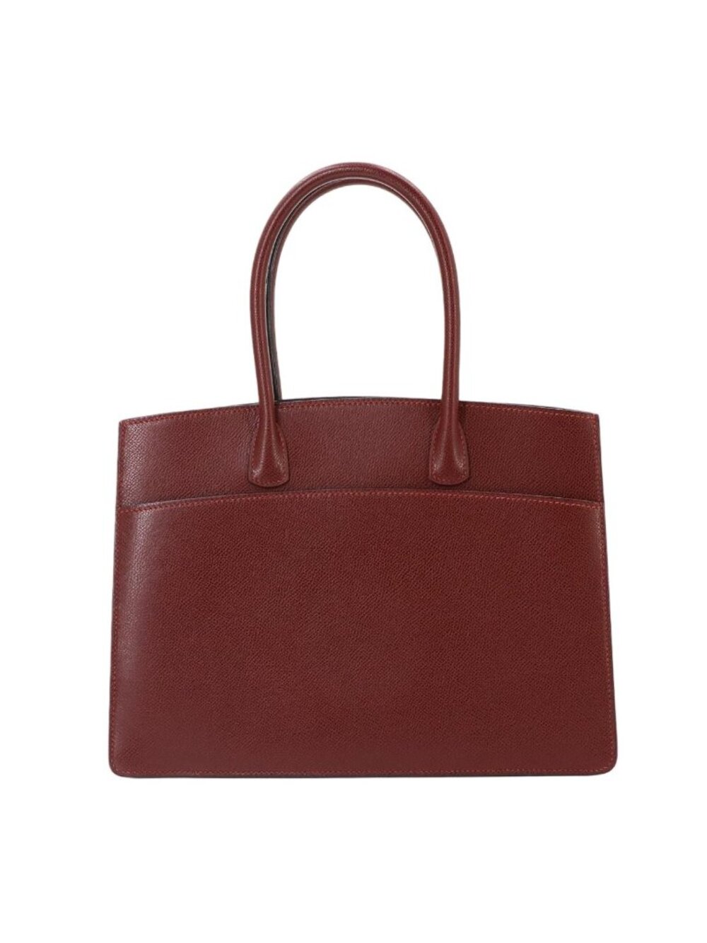 Hermes White Bass PM Tote Bag Lycee Rouge Ash Red Gold